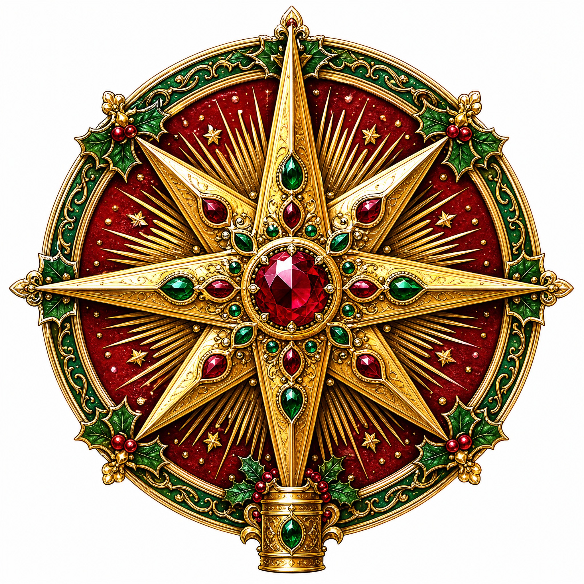 Christmas sticker, medieval ill… - 图片创意预览