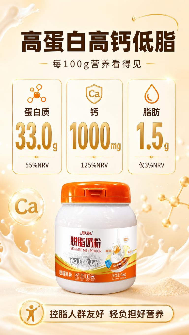 [商品] 使用【图1】龙凤晨希脱脂奶粉1kg瓶装；保留全部瓶身… - 图片创意预览