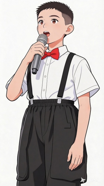 给拿话筒的手添加一根拇指，使这只手一共有5根手指，其余画面保持不变，和原图风格完全一致预览效果