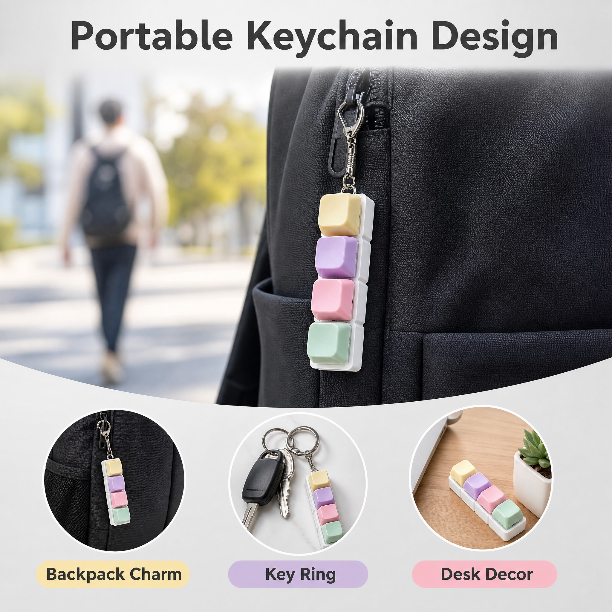 [主图-3] 便携钥匙扣功能与多场景使用展示，核心卖点：Por… - 图片创意预览
