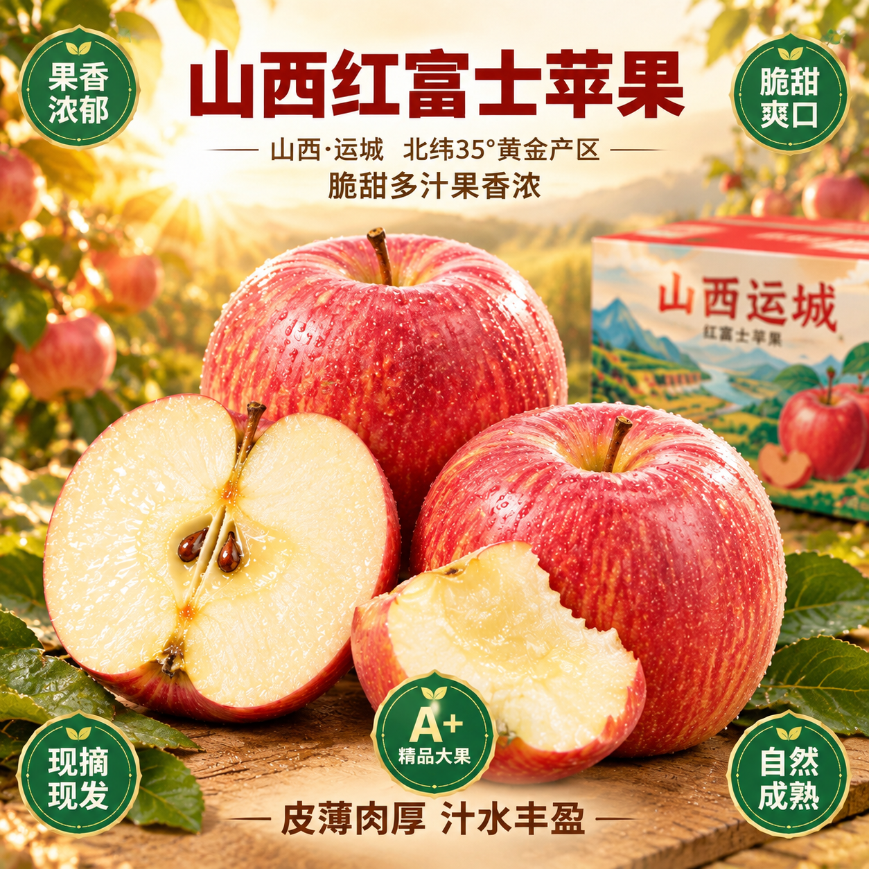 京东电商主图，800×800像素，1:1比例，金色主调，近景特… - 图片创意预览