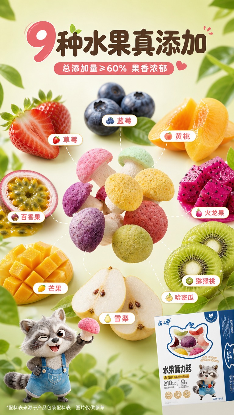 [商品] 使用【图3】【图4】多色蘑菇造型溶豆实物，保留各颜色… - 图片创意预览