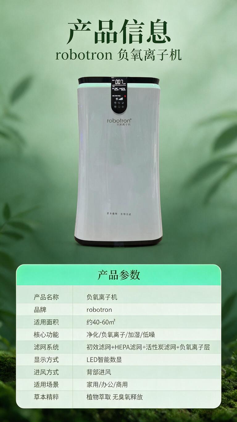 [商品] 使用【图1】robotron负氧离子机正面产品图；保… - 图片创意预览