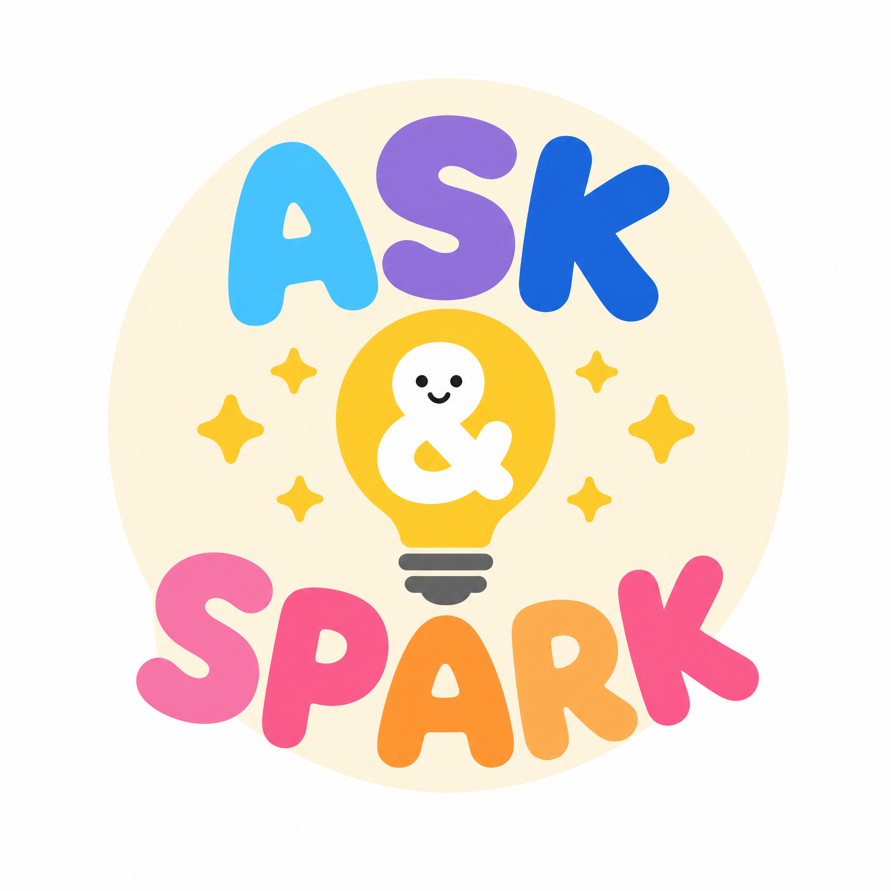 可爱扁平化风格logo设计，白色背景。第一行"ASK"三个字母… - 图片创意预览