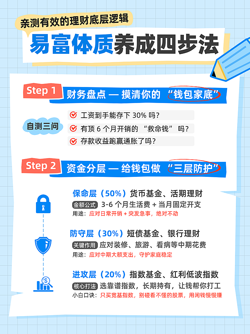 扁平清新卡片小红书金融科普封面