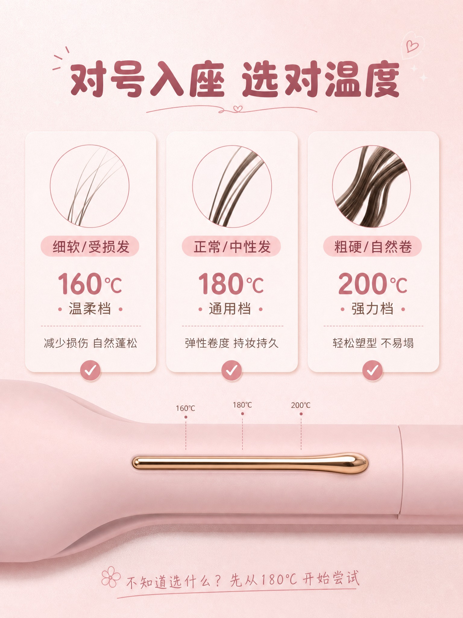 [商品] 使用【图1】婷萱粉色蛋卷棒；保留金色温度调节推钮、三… - 图片创意预览