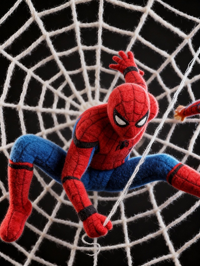 毛绒绒的蜘蛛侠，似乎也充满力量呢