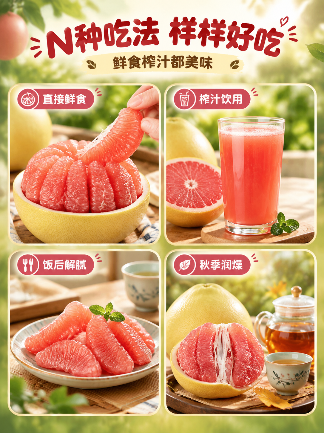 [商品] 使用【图1】天峨三红蜜柚；保留蜜柚外形、果肉颜色和质… - 图片创意预览