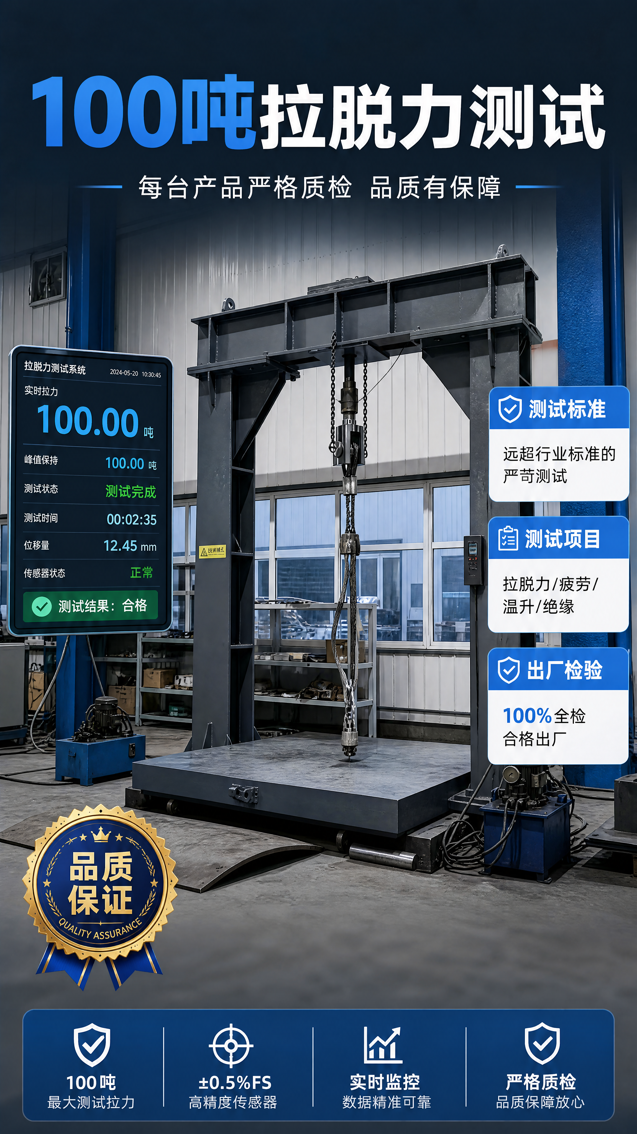 [第7张] 品质验证-100吨拉脱力平台测试。本张使用【图11… - 图片创意预览