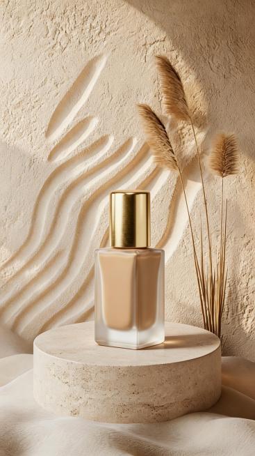 将玻璃瓶置于图2展台场景预览效果