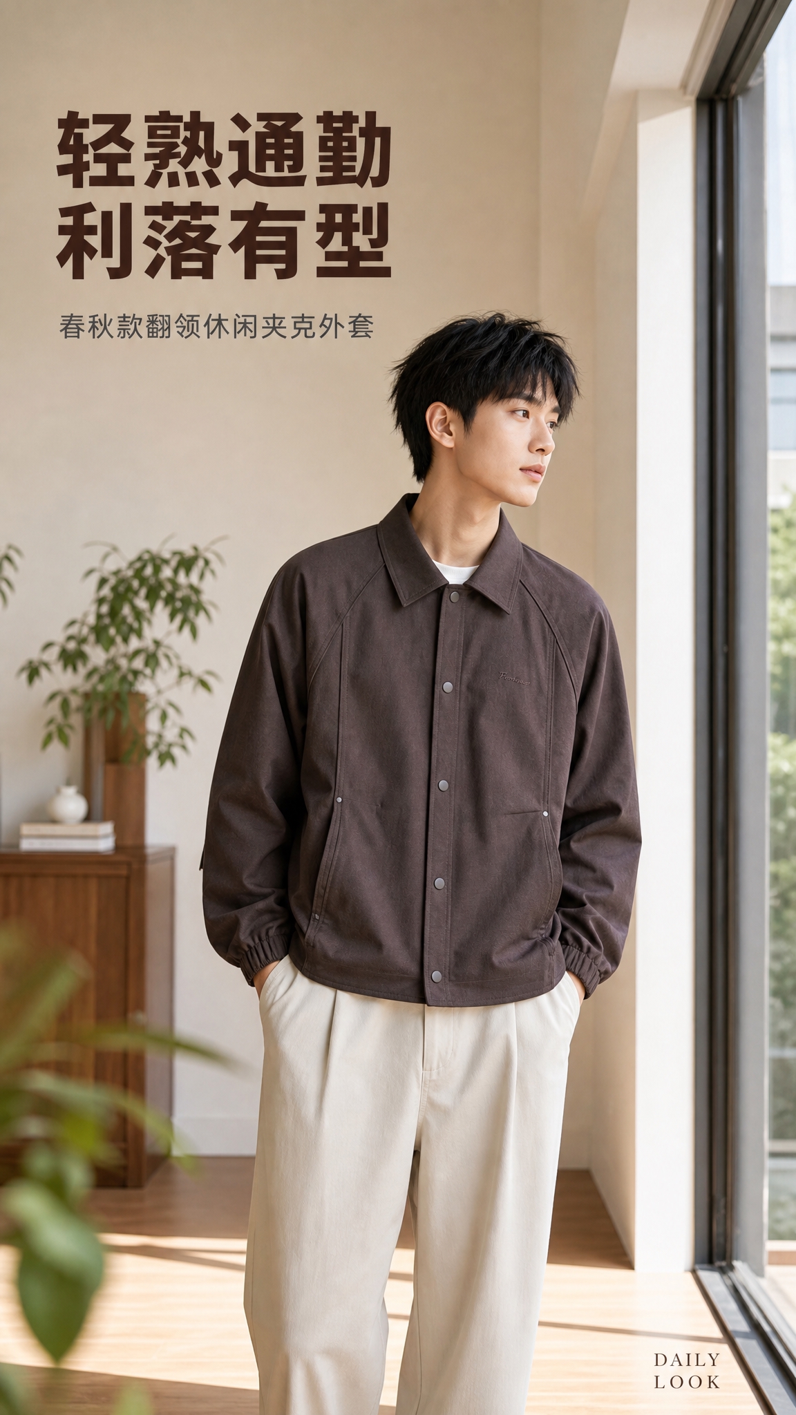 淘宝天猫男装详情页第1张（风格头图），9:16竖版，4K高清。… - 图片创意预览