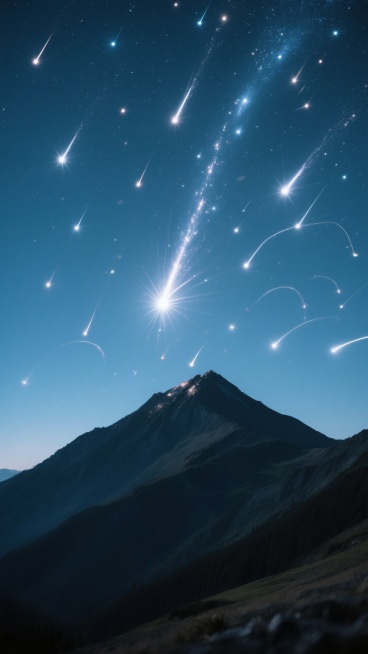 山顶有很多流星预览效果