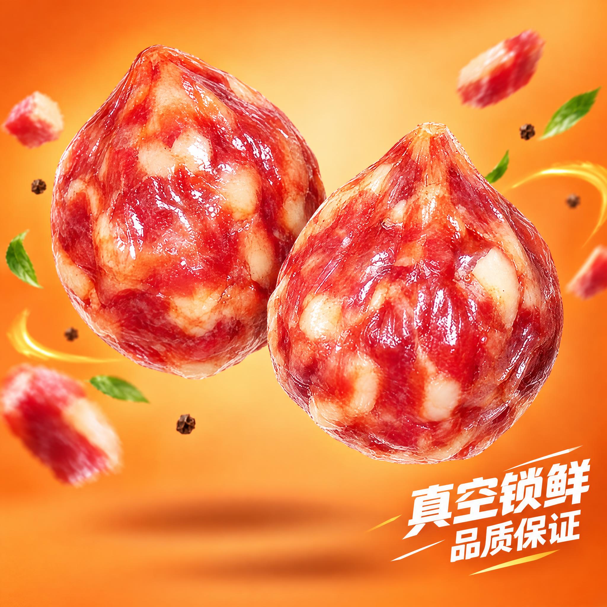 香肚电商详情图，1:1正方形构图，香肚产品占据画面大面积，保持… - 图片创意预览