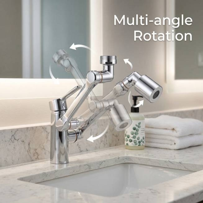 Keep the original mechanical arm universal faucet extender product unchanged, replace it with a clos预览效果