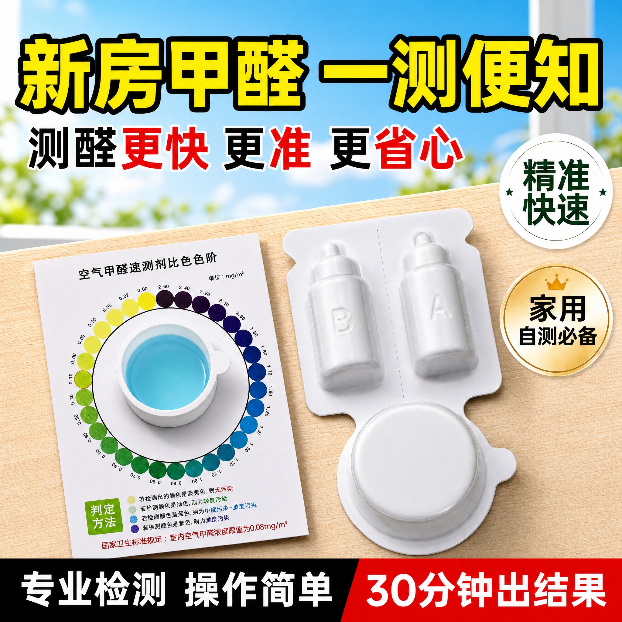 [单张主图] 空气甲醛速测剂爆款促销感主图，复刻参考图版式结构… - 图片创意预览