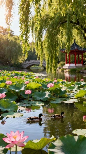 帮我生成20个AI绘画插画，包含绚丽的抽象画、写实的草地荷塘、动漫风的小女孩与动物互动、写实的健身女性、古风人物、游戏原画、IP展示等，整体呈现色彩鲜艳、风格多元的AI绘画作品集排版风格。预览效果