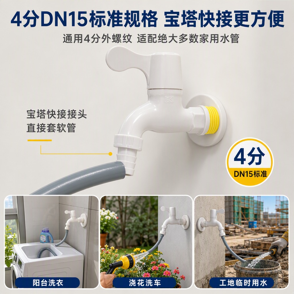 [主图-4] 场景适用与规格适配图，重点展示4分DN15标准规… - 图片创意预览