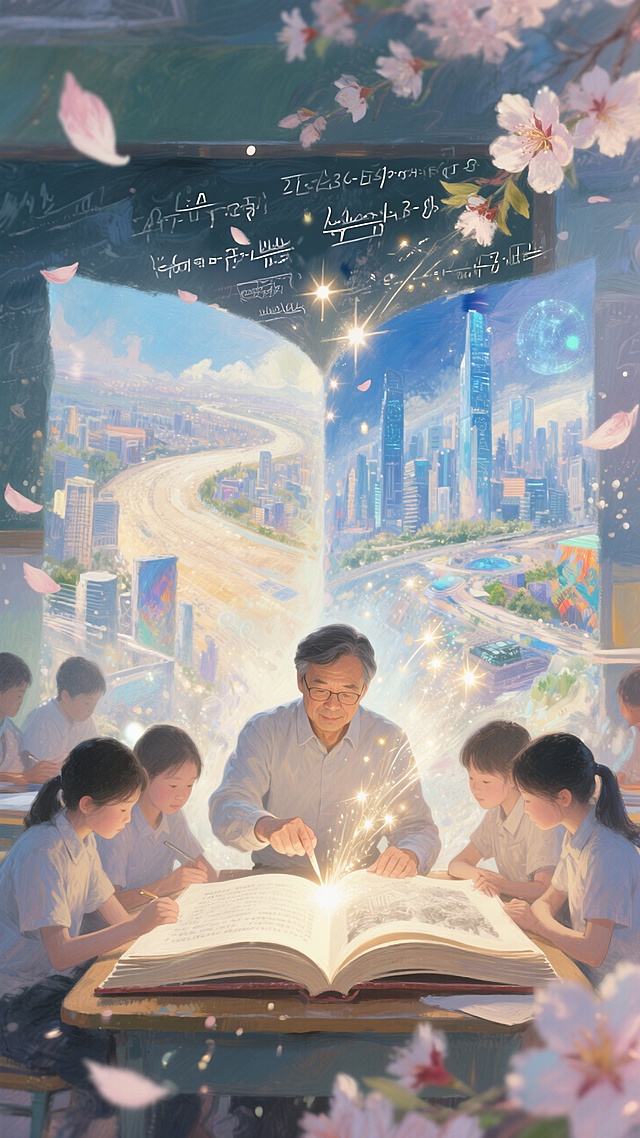 老师传授知识，为学生们点亮无限可能的未来