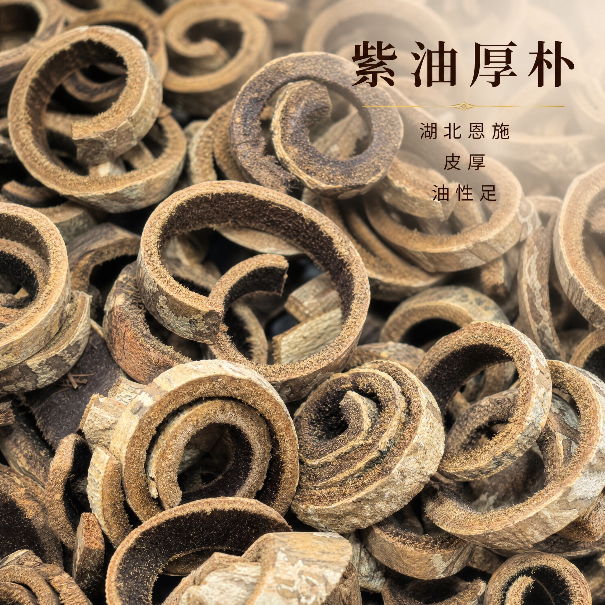 基于上传的湖北恩施紫油厚朴素材进行主图创作，严格使用上传素材，… - 图片创意预览