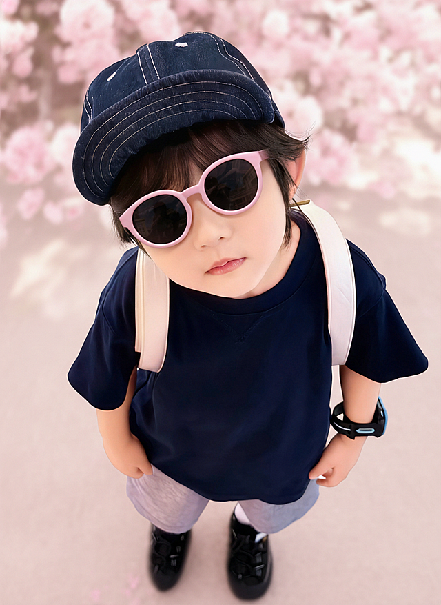 给人物背景换个浅粉色室外场景