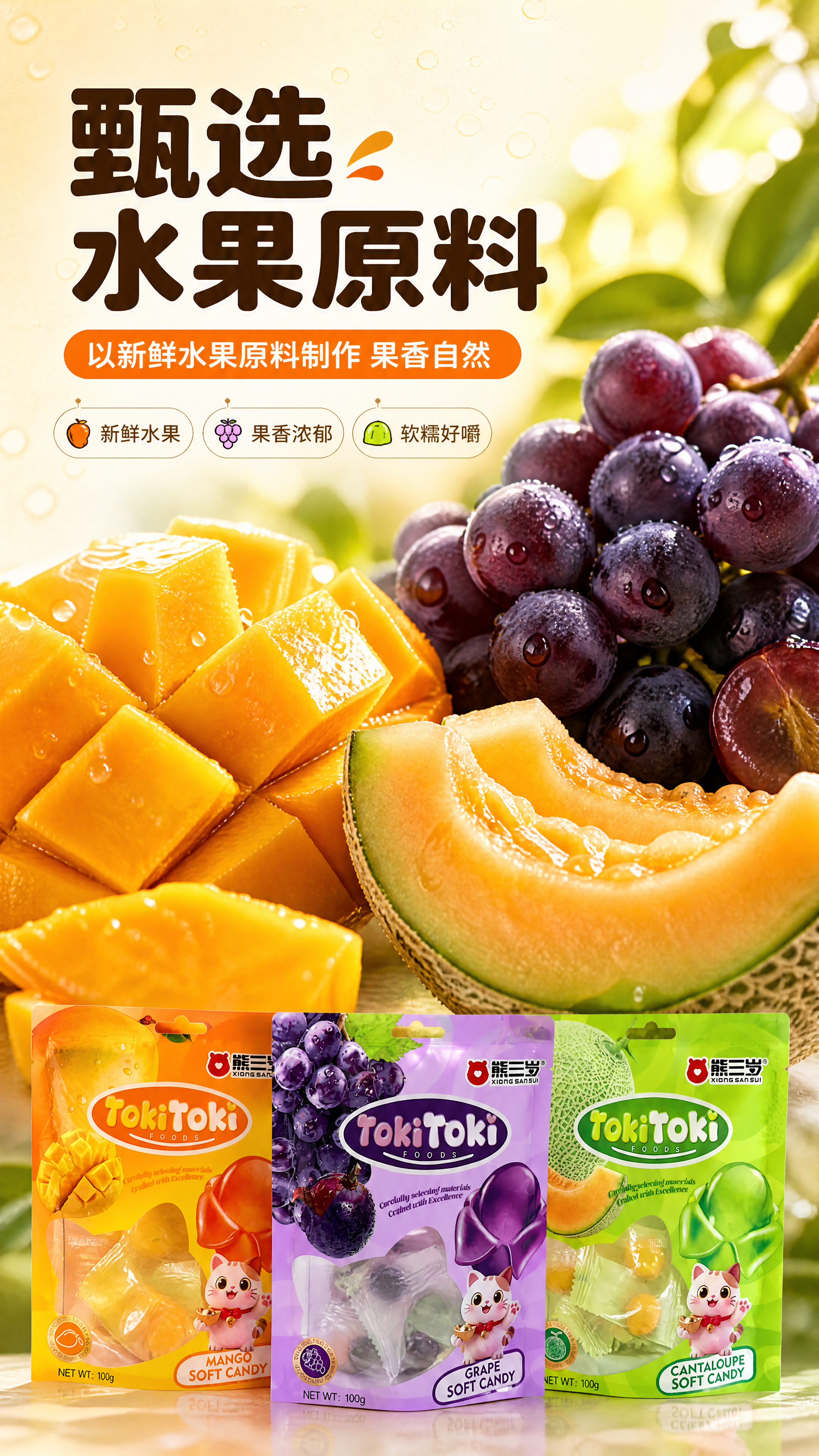 [商品] 使用【图4】芒果味、【图7】葡萄味、【图2】哈密瓜味… - 图片创意预览
