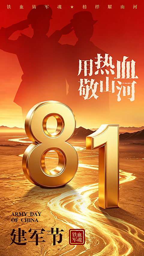 建军节81海报