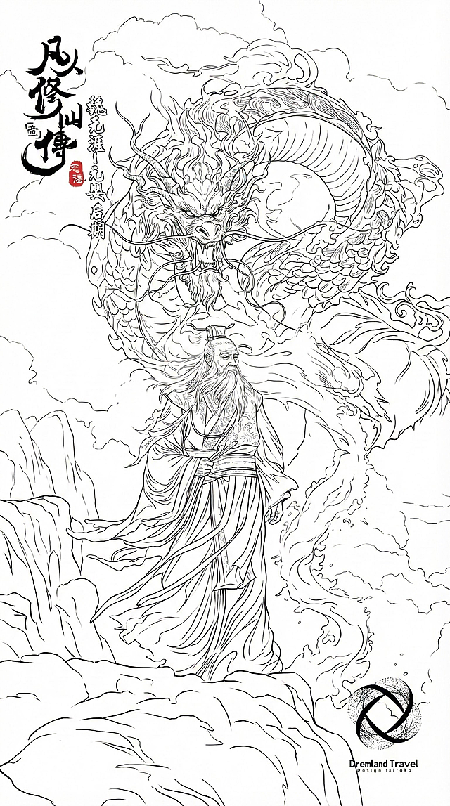 改成线描稿