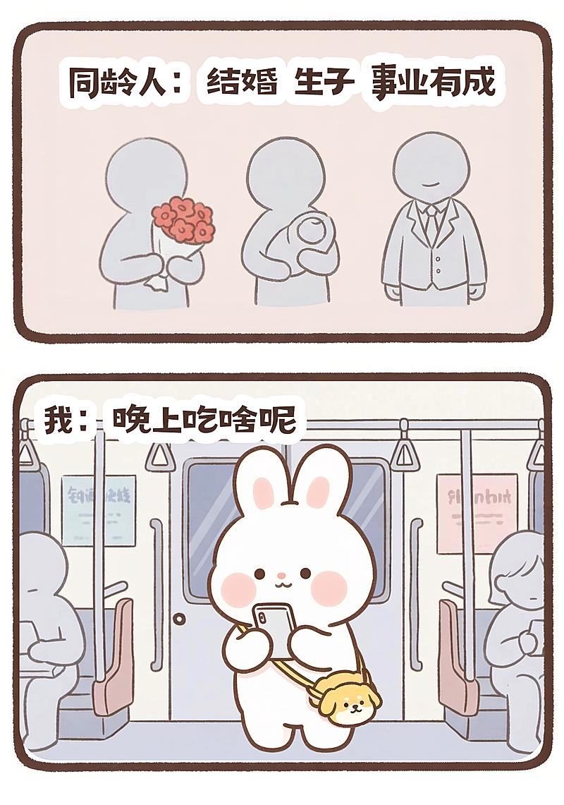 同龄人对比小红书封面配图对比图
