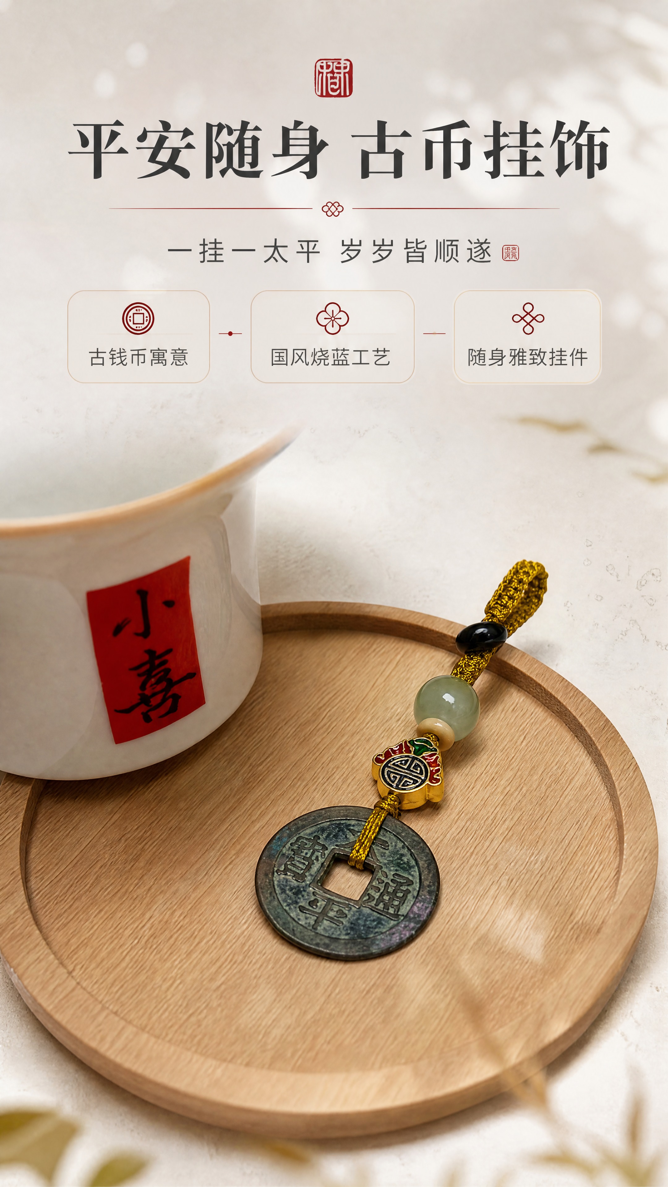 [商品] 使用【图1】太平通宝古钱币挂饰；保留古钱币方孔圆形结… - 图片创意预览