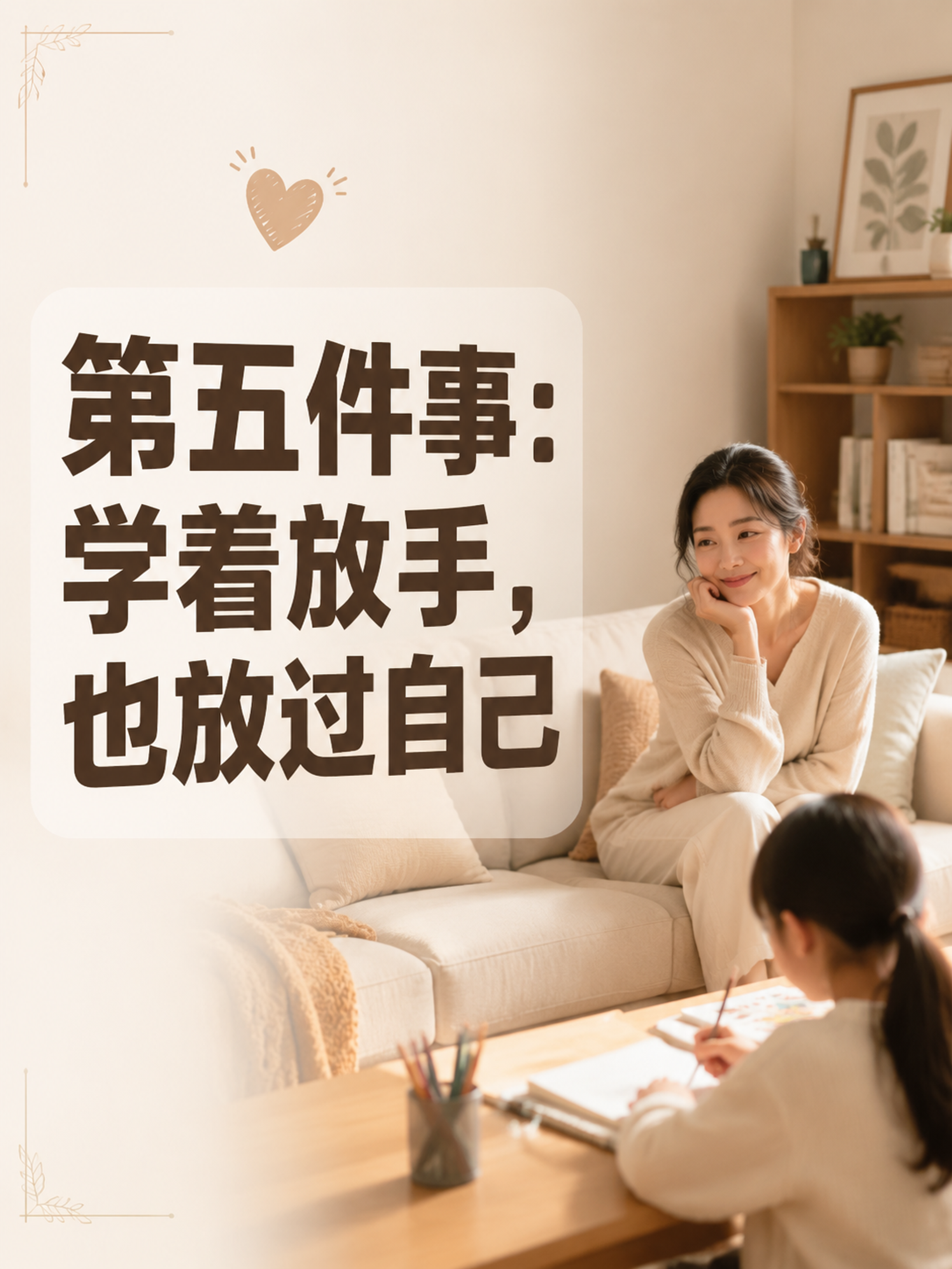 小红书笔记大字封面，配图大字，自然家庭摄影风，版式精美，小红书… - 图片创意预览