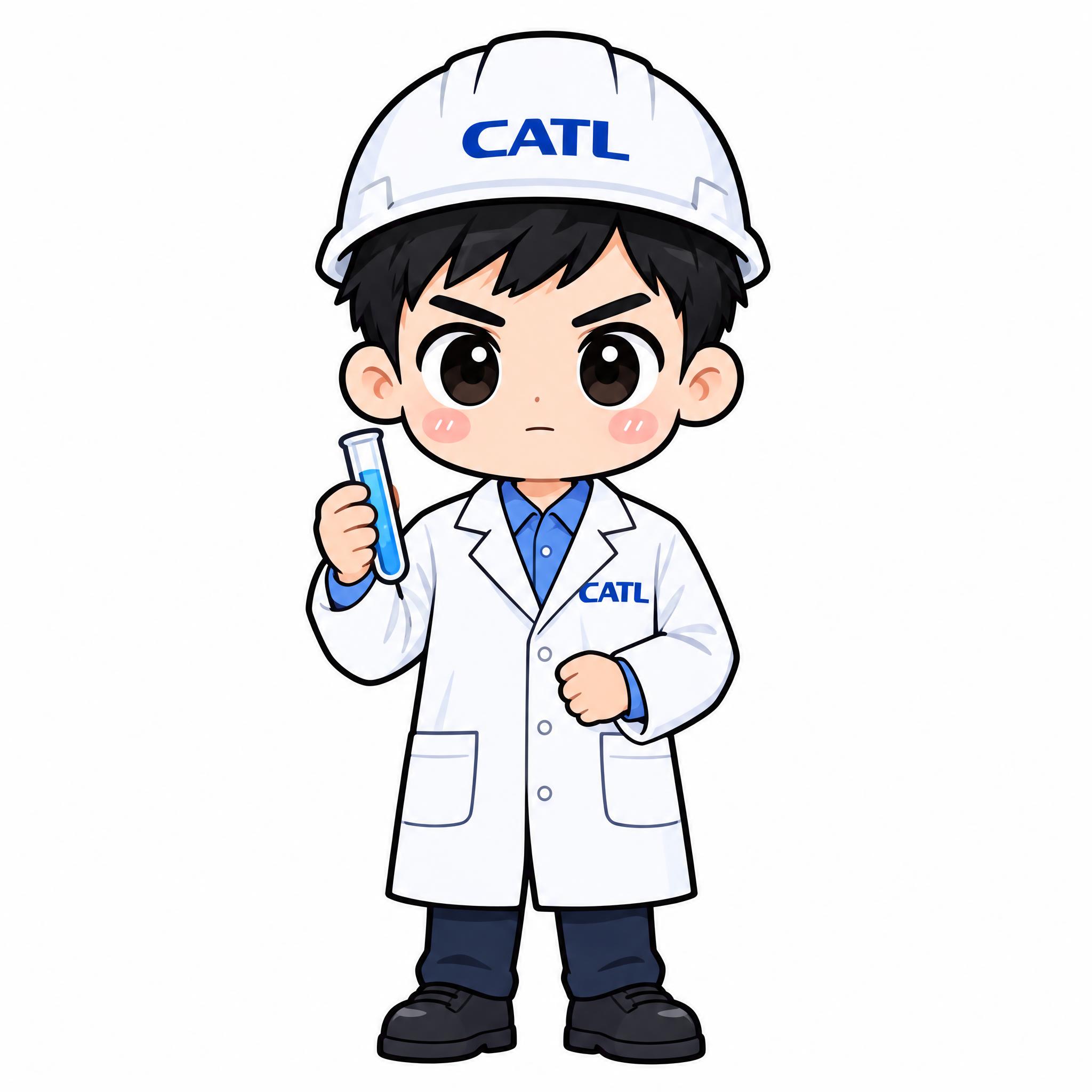 Q版可爱卡通人物，CATL实验室研究员形象，年轻男生，黑色短发… - 图片创意预览