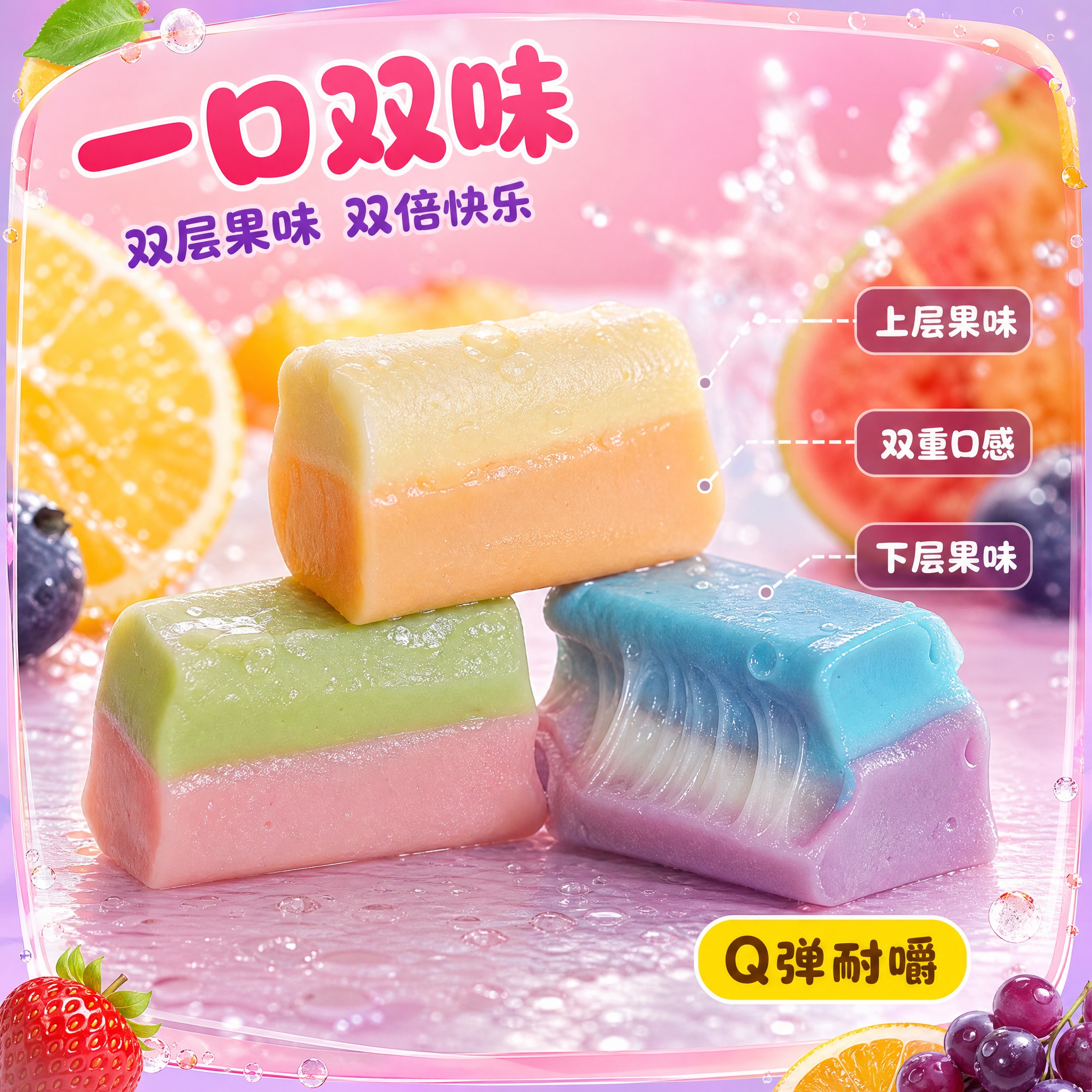 [主图-3] 双味结构细节特写图，核心任务是微距展示双味棒的双… - 图片创意预览