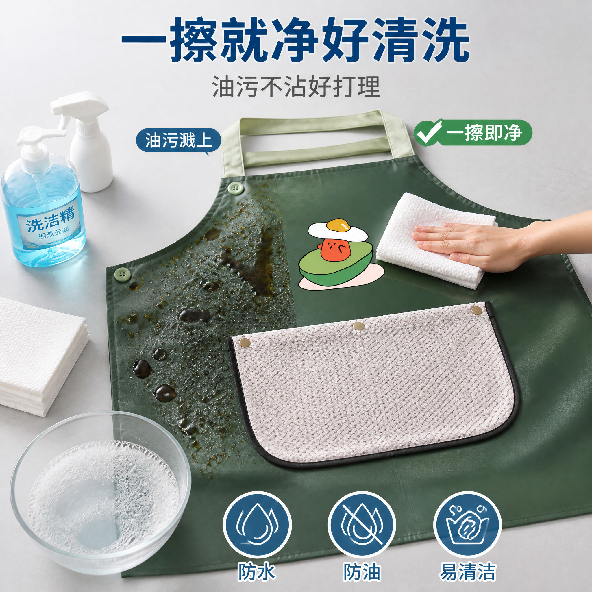 [主图-3] 一擦就净好清洗卖点图，油污清洁效果演示。 [氛围… - 图片创意预览