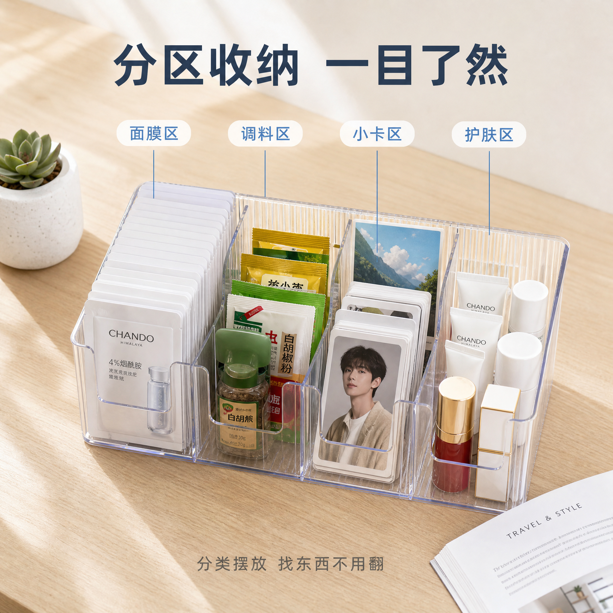 [主图-2] 多格分区分类逻辑展示图 PET透明收纳盒。 [氛… - 图片创意预览