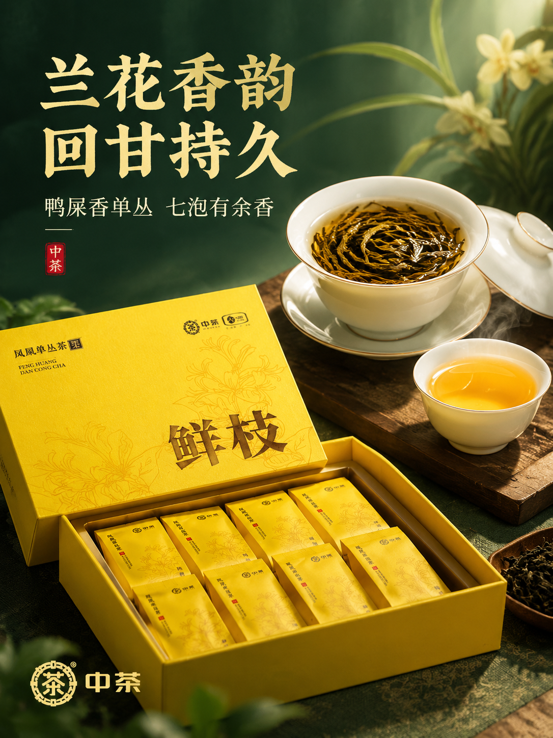 [主图-2 3:4] 抖音主图第二张，中茶凤凰单丛茶鲜枝鸭屎香… - 图片创意预览