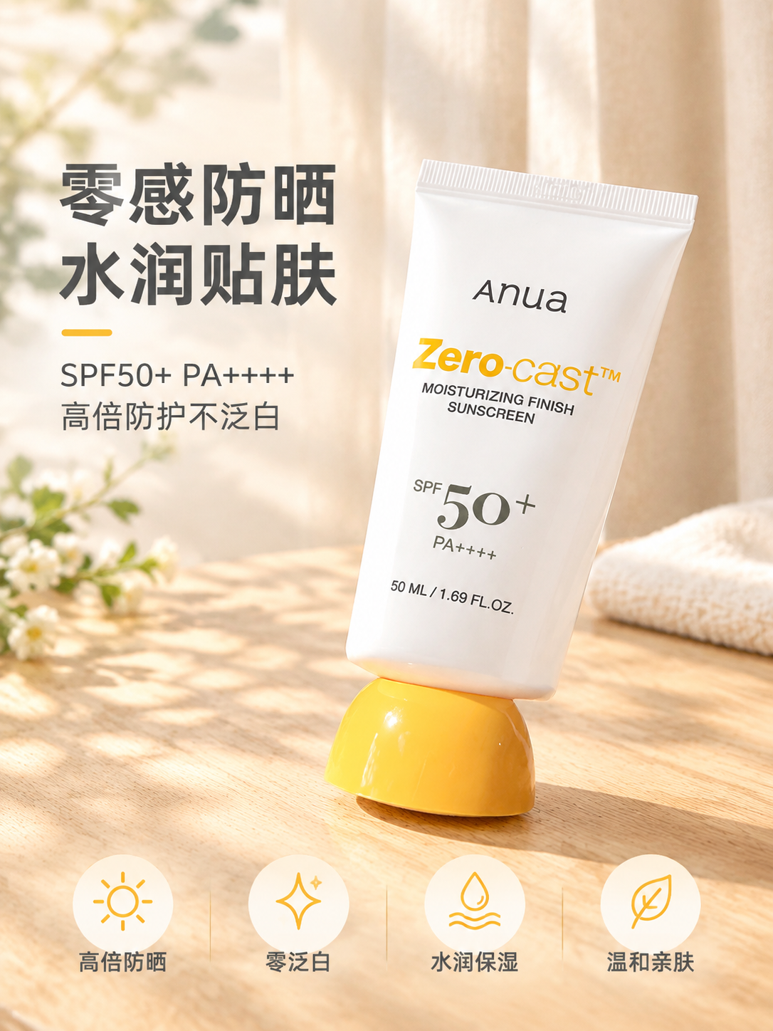 [商品] 使用【图1】Anua Zero-cast水润保湿防晒… - 图片创意预览