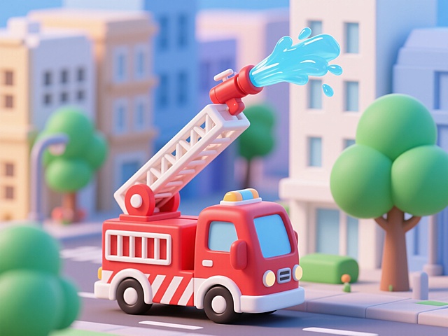 孩子喜欢消防车