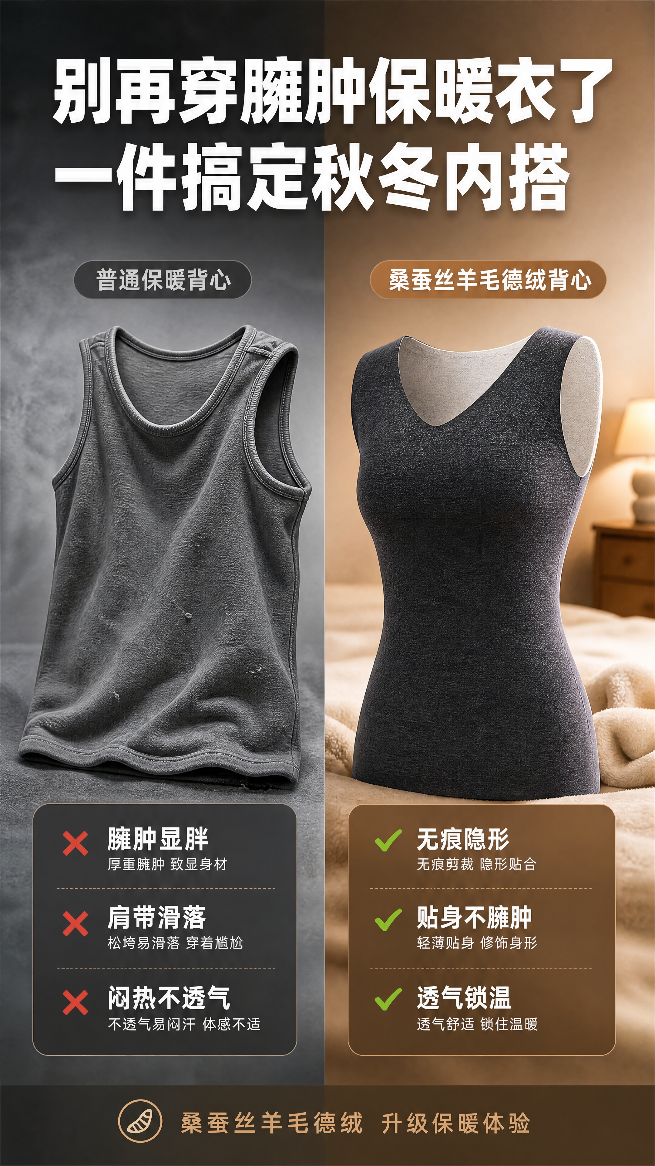 [商品] 使用【图1】男士桑蚕丝羊毛德绒保暖背心对比图；商品处… - 图片创意预览