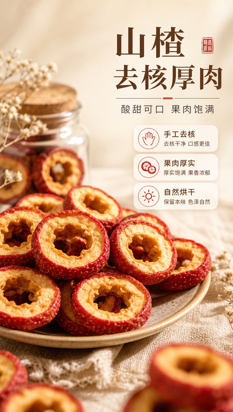 [商品] 使用【图1】中的山楂部分（红色去核圈状切片）；保留山… - 图片创意预览