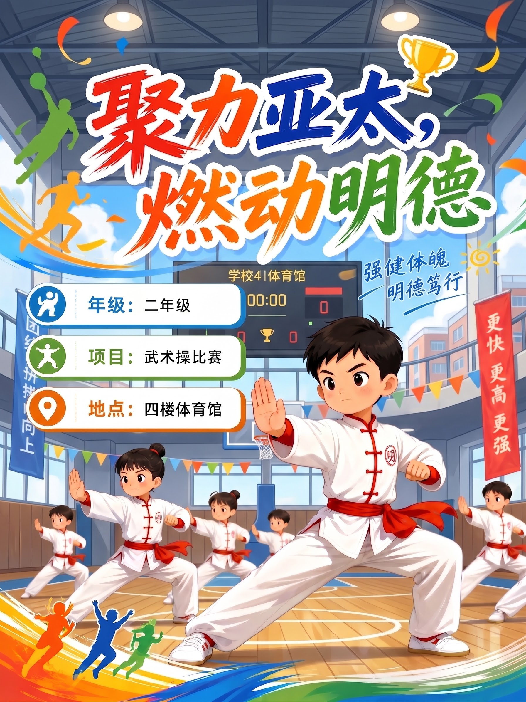 地点改为四楼体育馆 - 图片创意预览