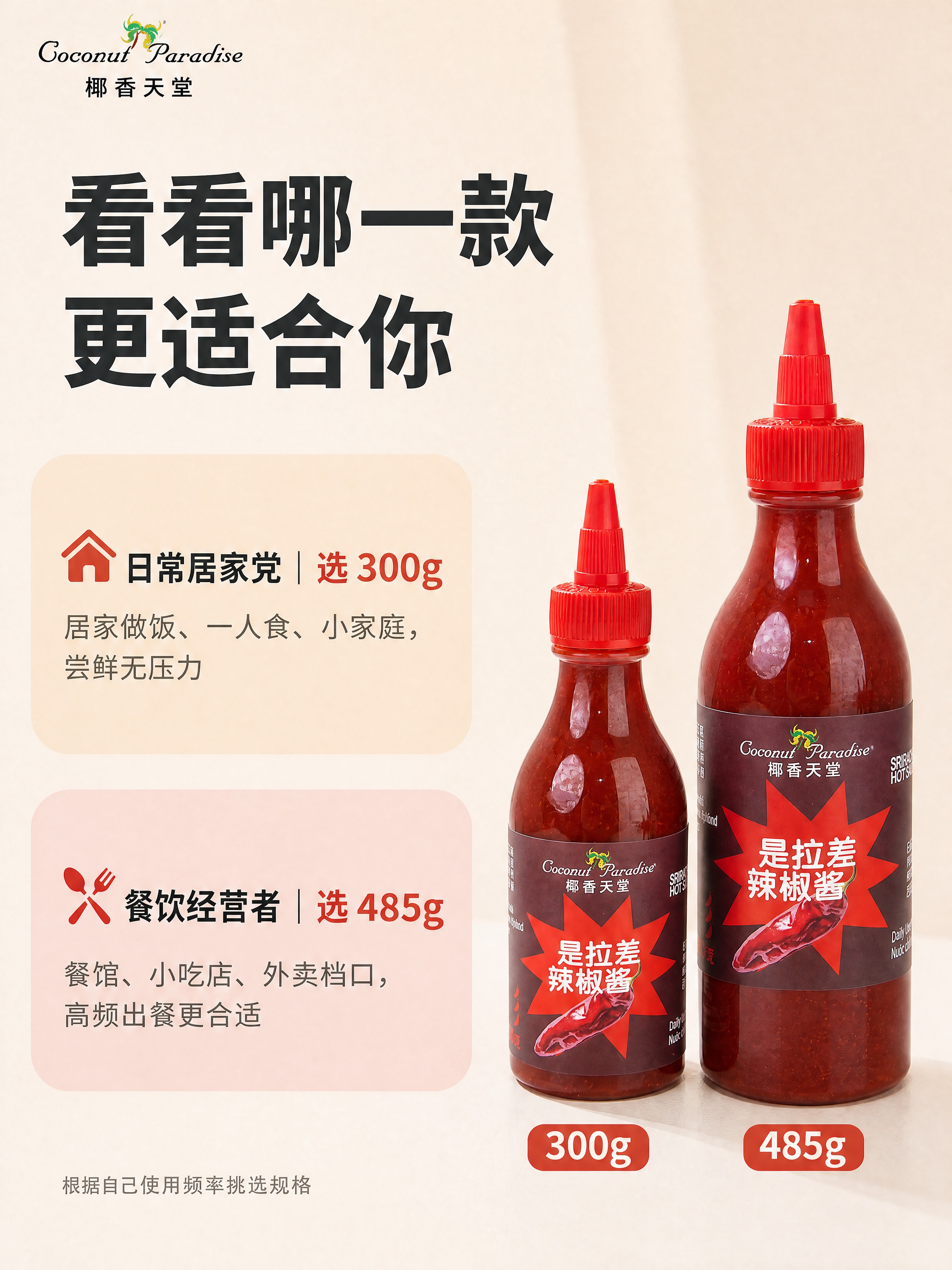 [商品] 使用【图8】椰香天堂是拉差辣椒酱产品图作为主体替换原… - 图片创意预览