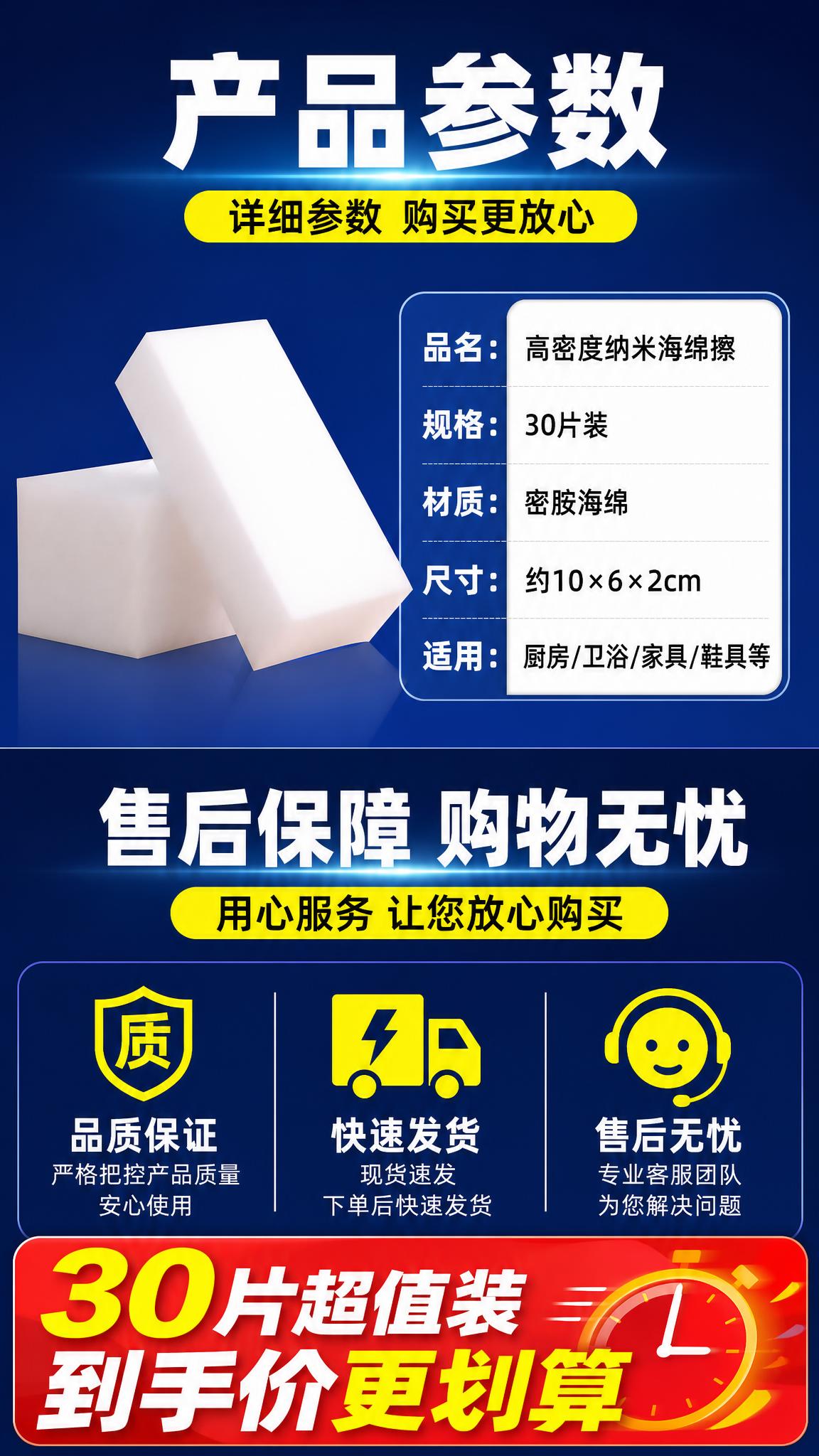 [商品] 使用【图1】白色长方形纳米海绵擦；保留产品的长方体形… - 图片创意预览