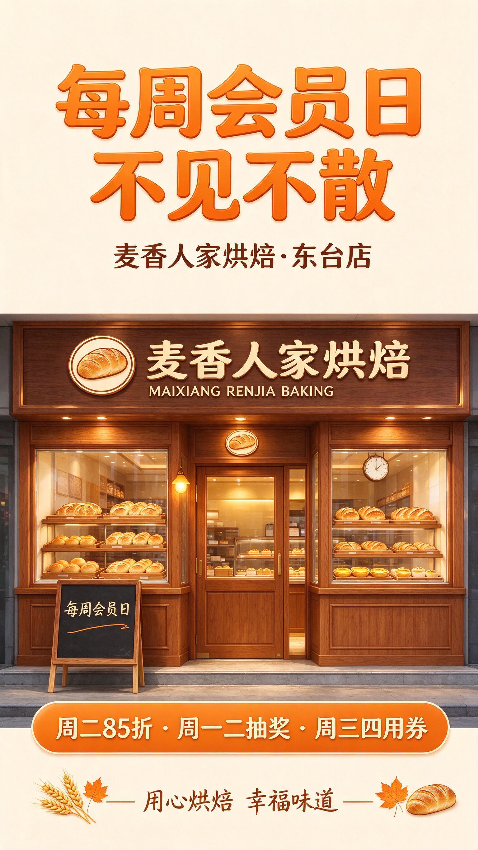第10屏 推文尾图。温暖烘焙风，整幅画面满版构图，无白色外边框… - 图片创意预览