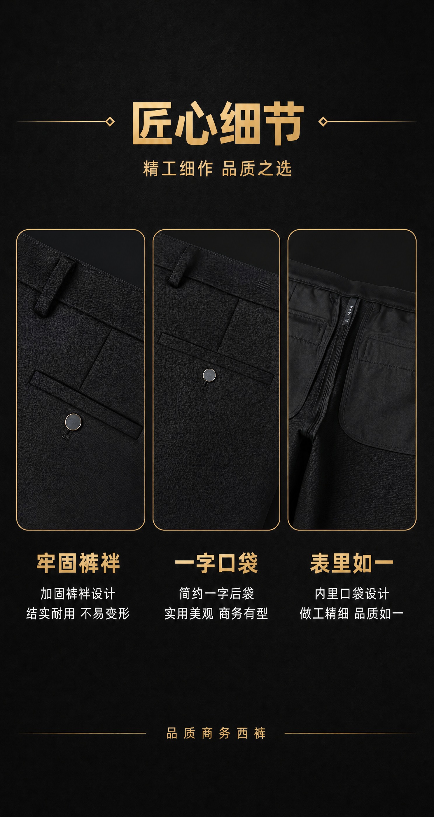 将第二张图改成与之前黑金匠心细节图同款的高端黑金商务风格。 [… - 图片创意预览
