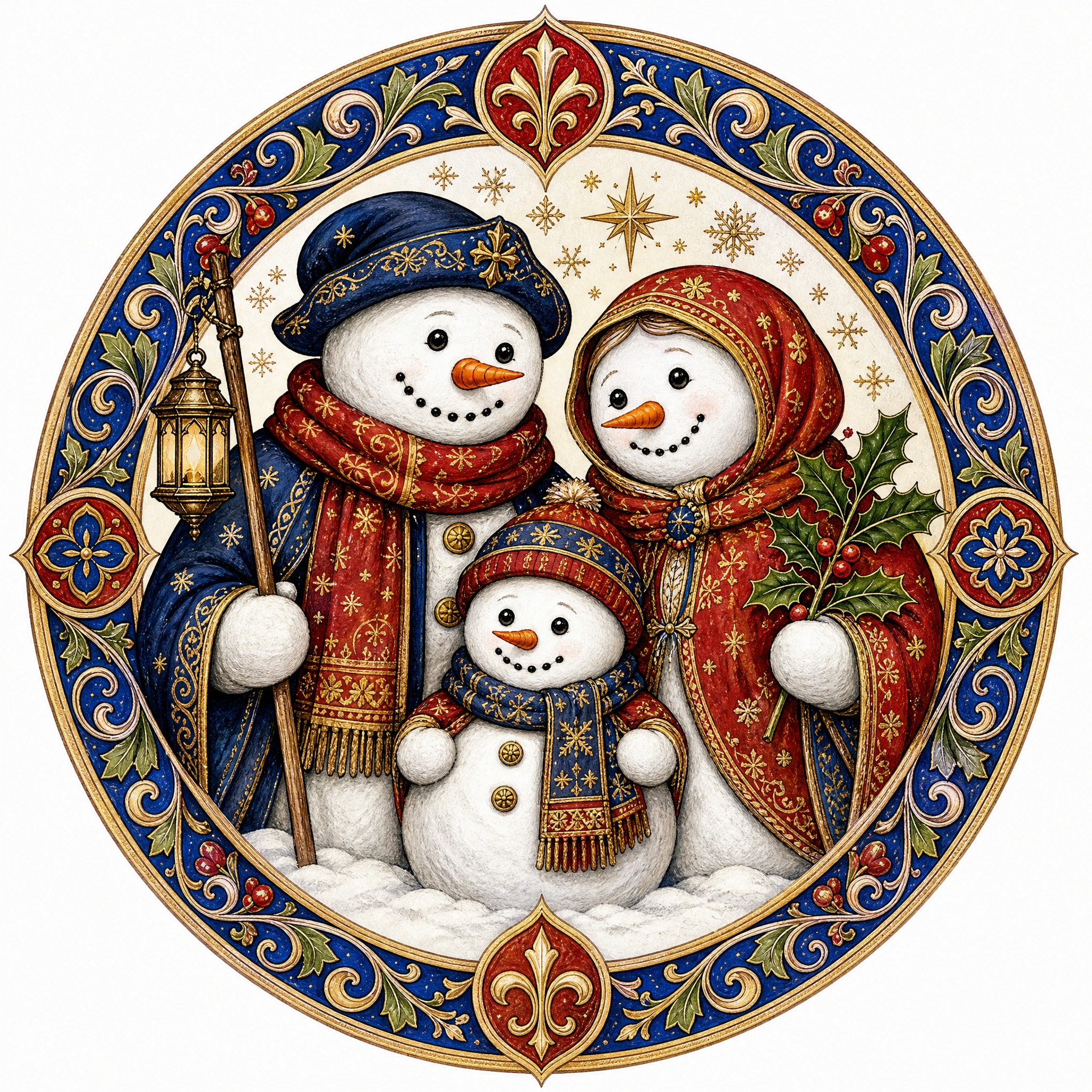 Christmas sticker, medieval ill… - 图片创意预览