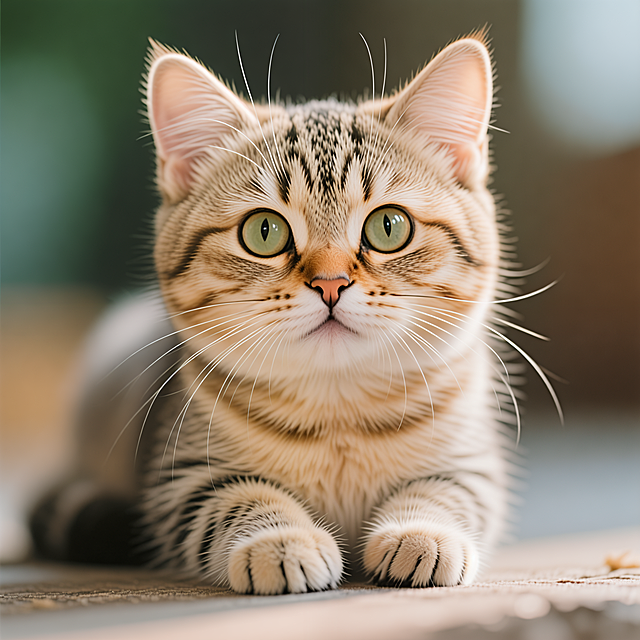 一只可爱的猫咪，生动自然