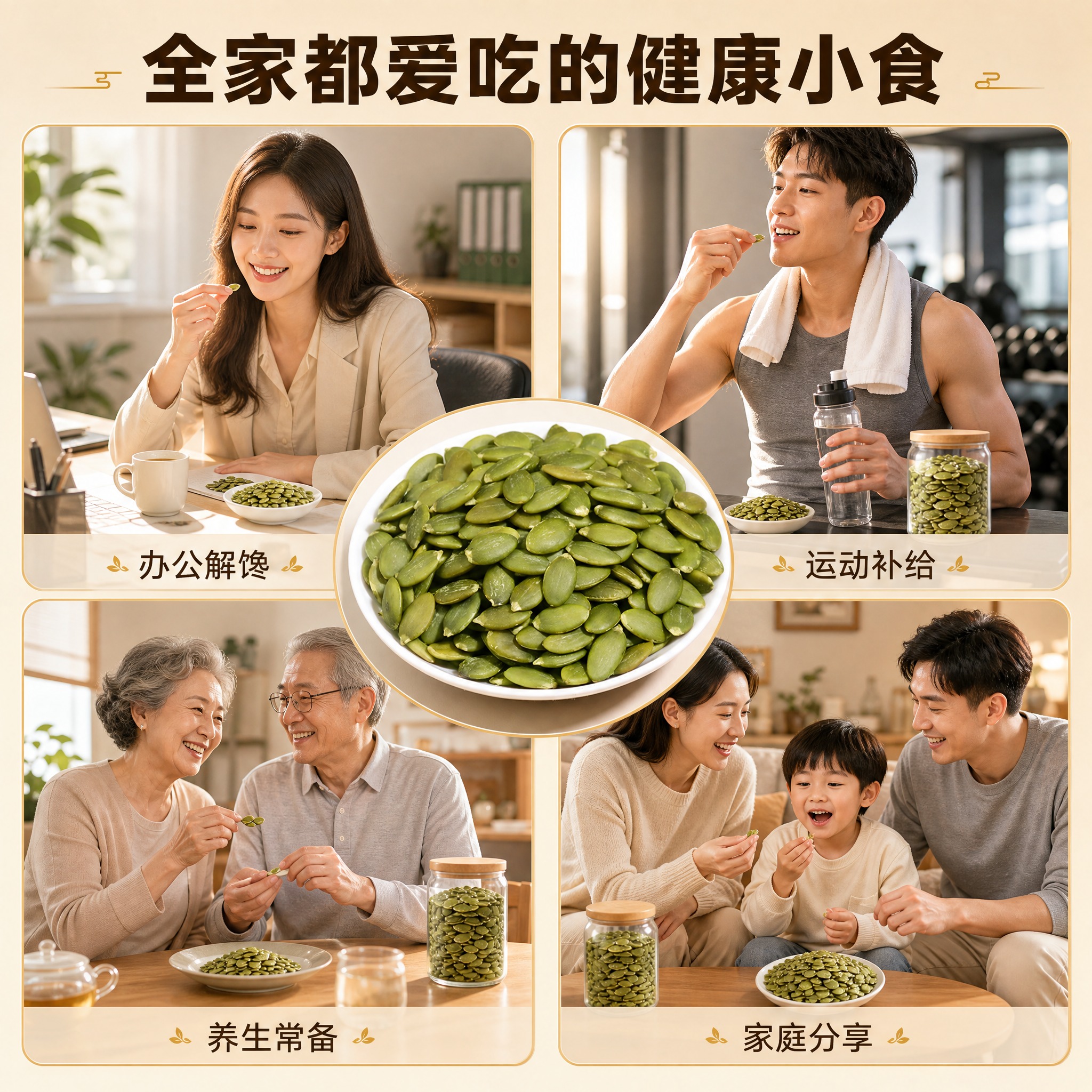 [主图-5] 主题：南瓜子仁适用人群与场景。唯一任务：展示适合… - 图片创意预览