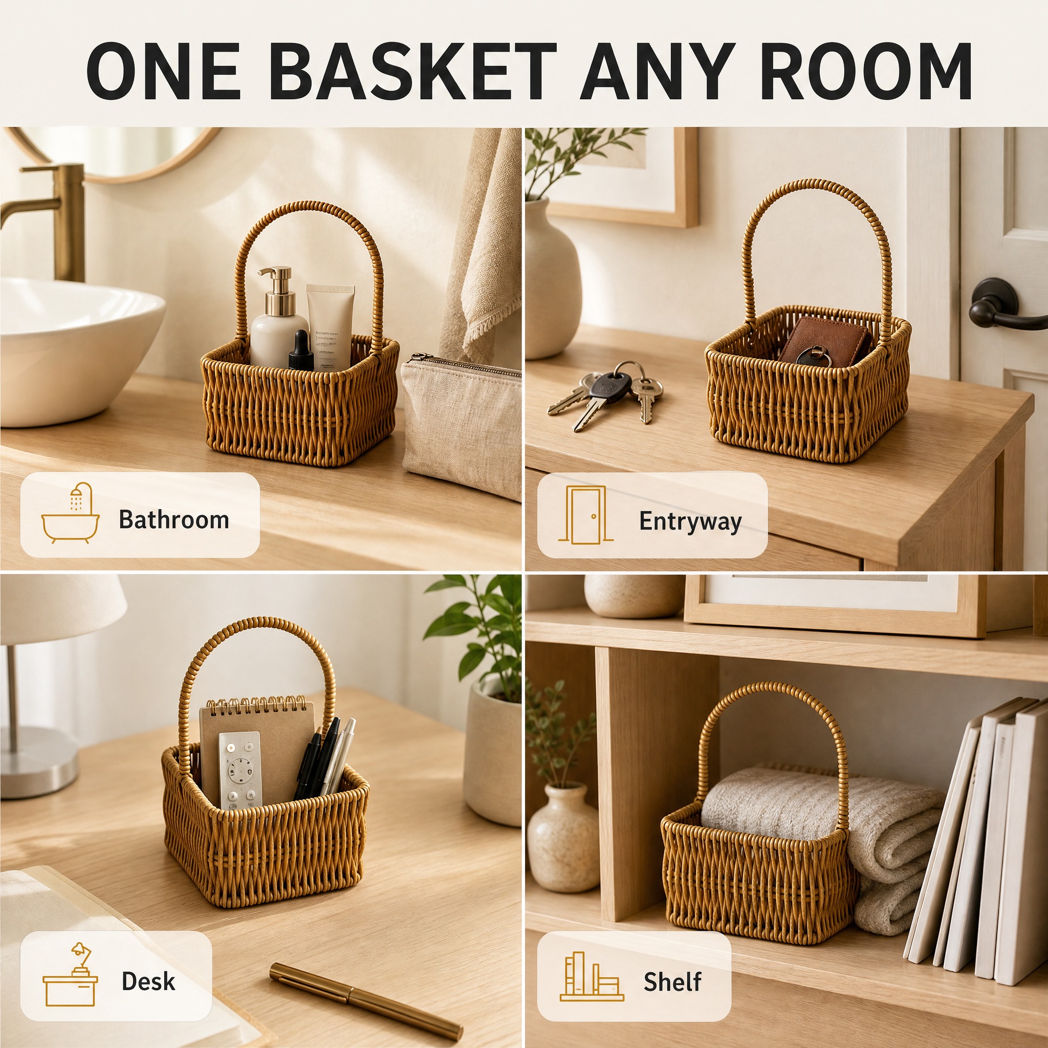 [主图-4] PP Rattan Woven Square S… - 图片创意预览