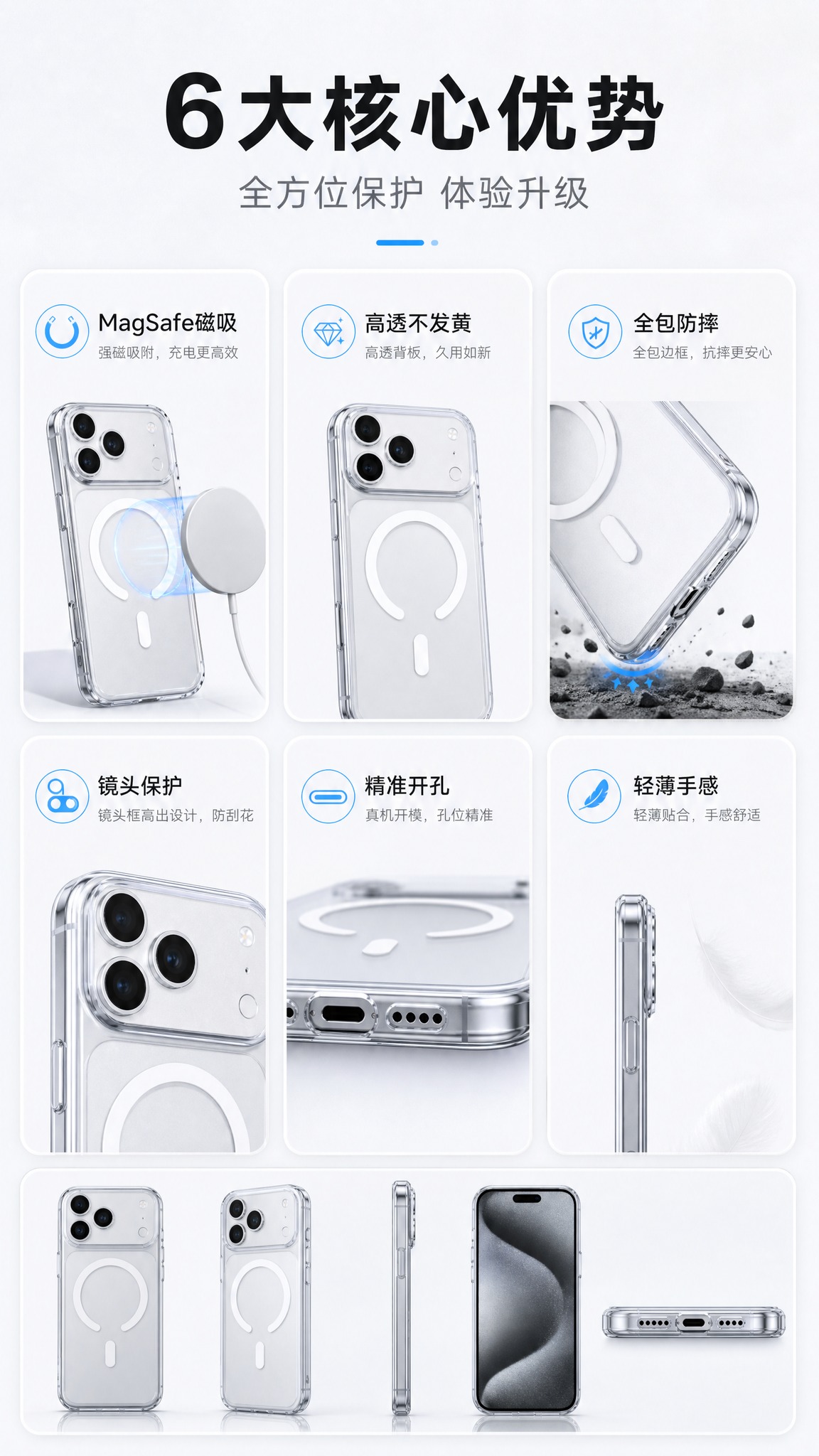 [商品] 使用【图10】透明磁吸手机壳正面背面展示；保留透明背… - 图片创意预览