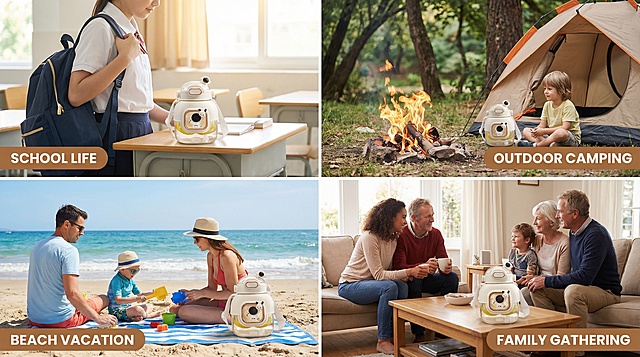 参考图1到图4图片风格素材，用图5的产品生成一套类似的亚马逊A+套图，销售往美国，语言为英语，比例为2:1图5产品不变